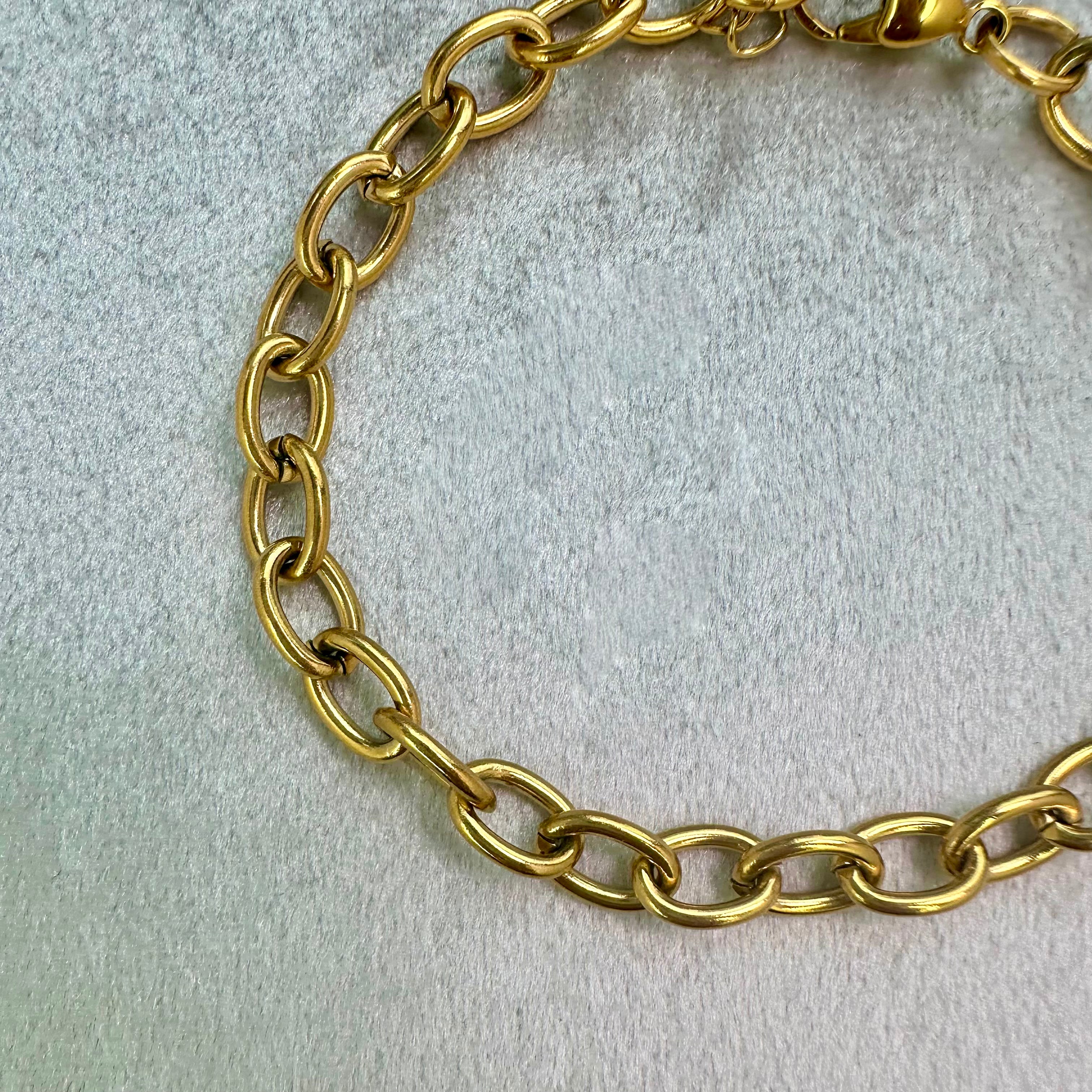 Soft Edgle Oval Chain Bracelet