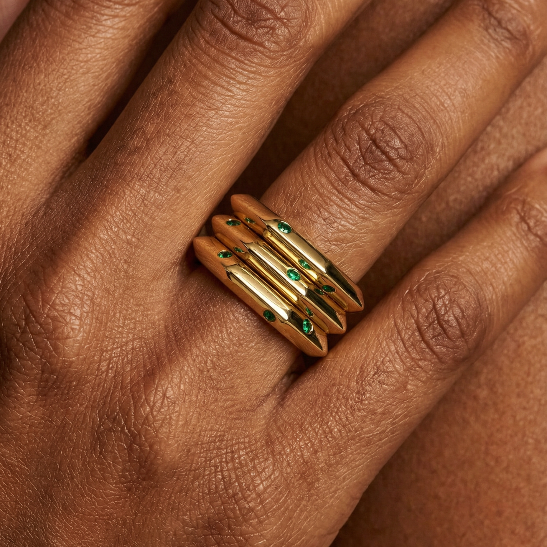 The Athena Double-Sided Burnish Ring